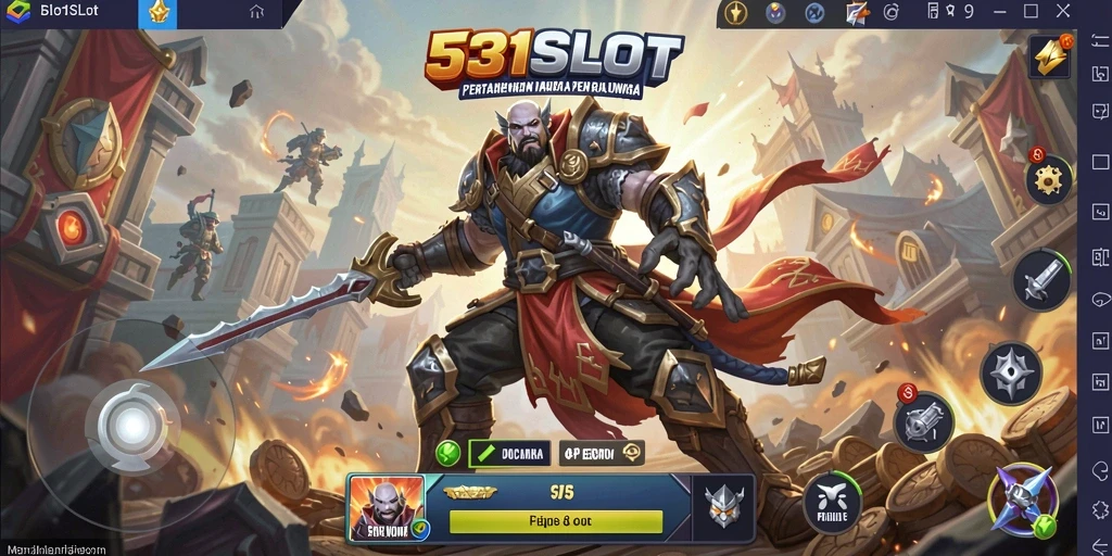 Screenshot menunjukkan gameplay menegangkan di 531SLOT Tower Defense.