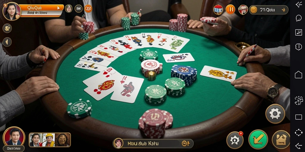 Tampilan gameplay QiuQiu yang seru dan menarik.