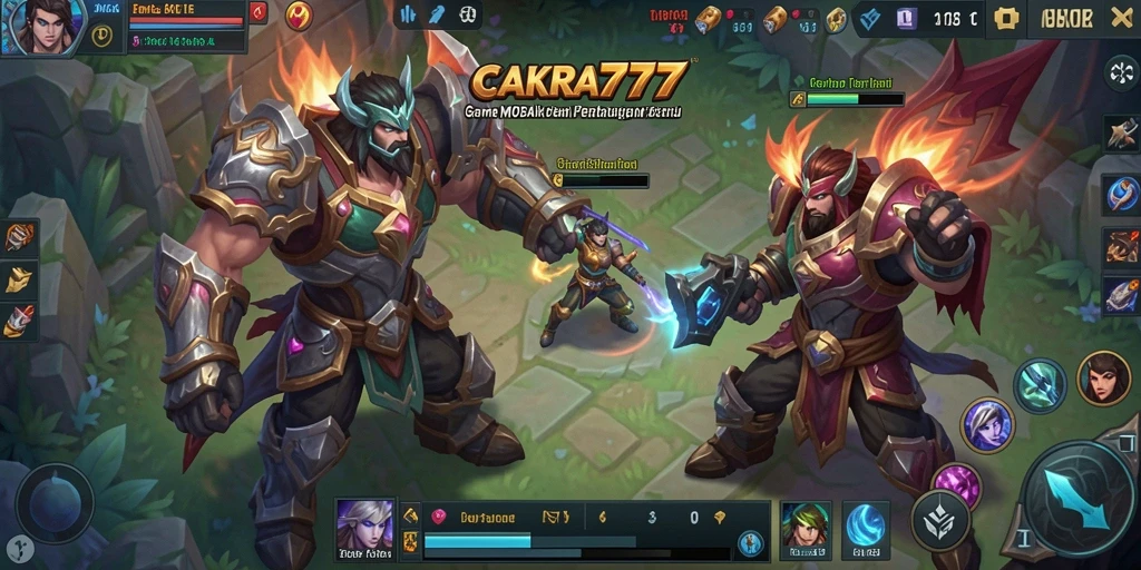 Gameplay menarik dari CAKRA777 dengan karakter MOBA yang unik.