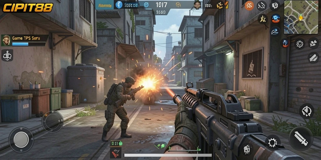 Screenshot gameplay CIPIT88 dengan aksi pertempuran seru.