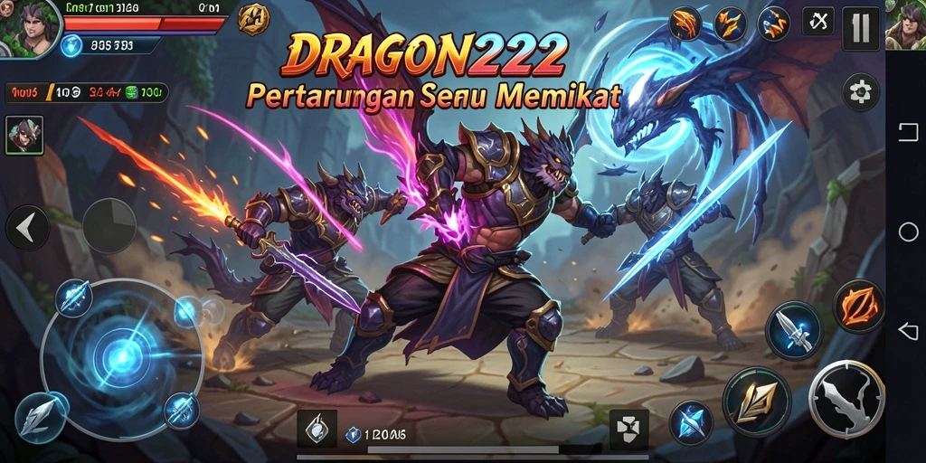 Tampilan gameplay seru dan intens dari DRAGON222.