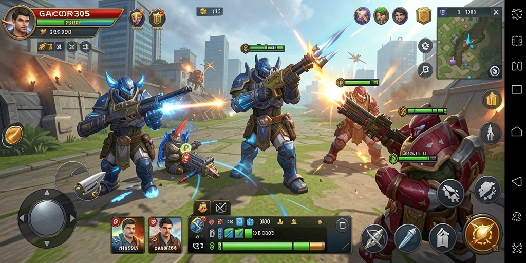 Tampilan gameplay menarik GACOR305 dengan berbagai unit dan strategi.
