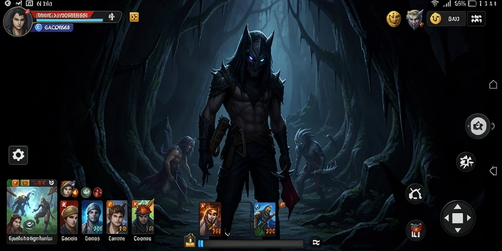 Tampilan gameplay menakutkan GACOR668 yang menciptakan suasana horor.