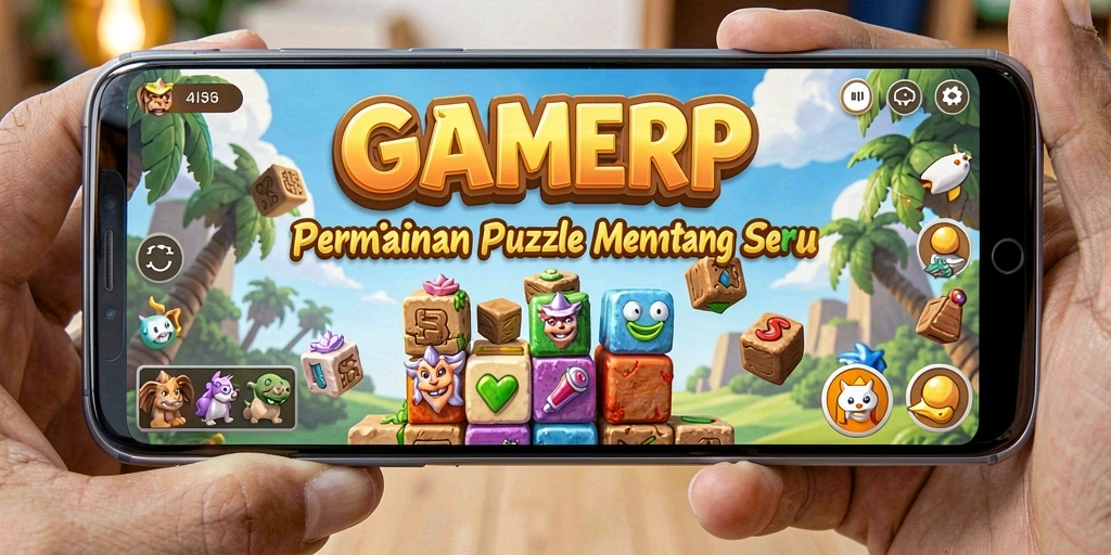 Gameplay GAMERP yang menampilkan berbagai puzzle menarik.
