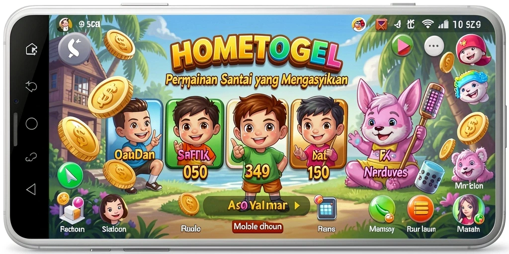 Screenshot gameplay HOMETOGEL yang menampilkan keseruan dan tantangan.
