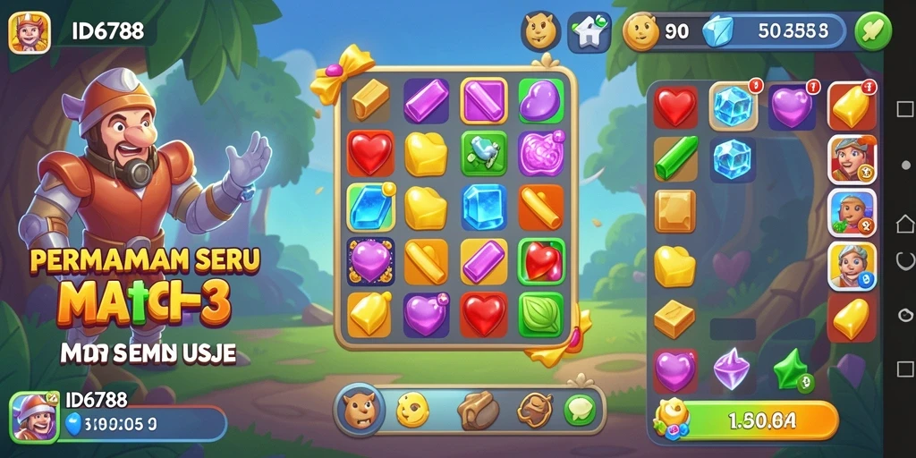 Tampilan gameplay seru dalam ID6788 dengan grafis colorful.