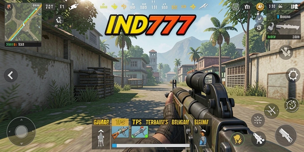 Screenshot IND777 menampilkan aksi pertempuran yang intens dan strategis dalam gameplay TPS.