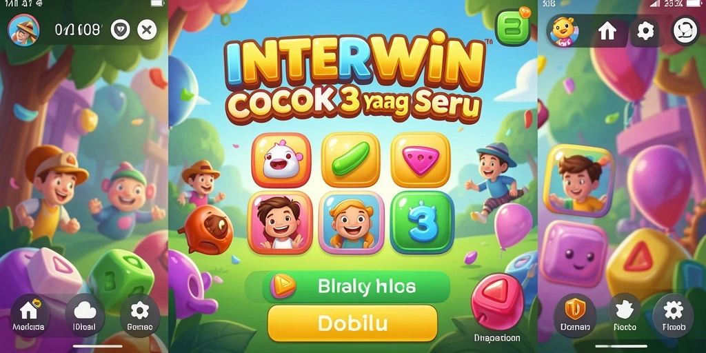 Tangkapan layar INTERWIN dengan gameplay seru dan warna-warni.