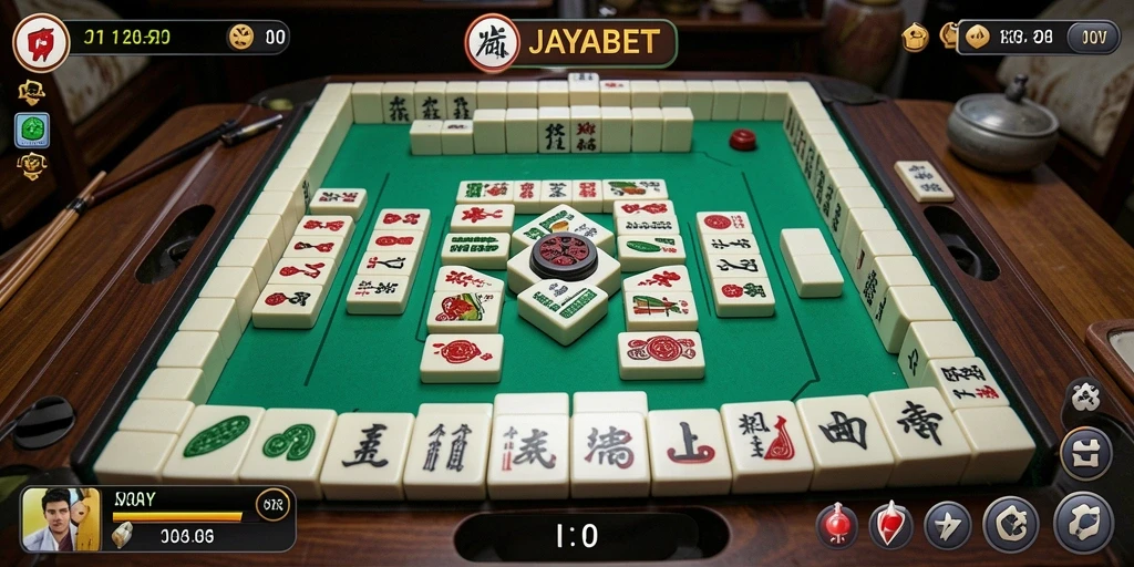 Tampilan gameplay Mahjong yang mengasyikkan di JAYABET.