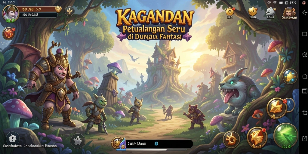 Screenshot gameplay KAGANDAN menampilkan petualangan seru di dunia yang penuh warna.