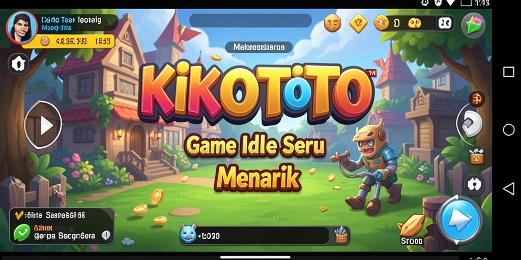 Screenshot gameplay KIKOTOTO menunjukkan aksi Idle yang menarik.