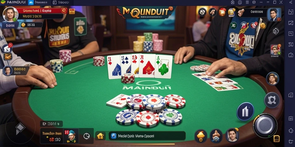 Screenshot gameplay MAINDUIT menampilkan keseruan bermain QiuQiu.