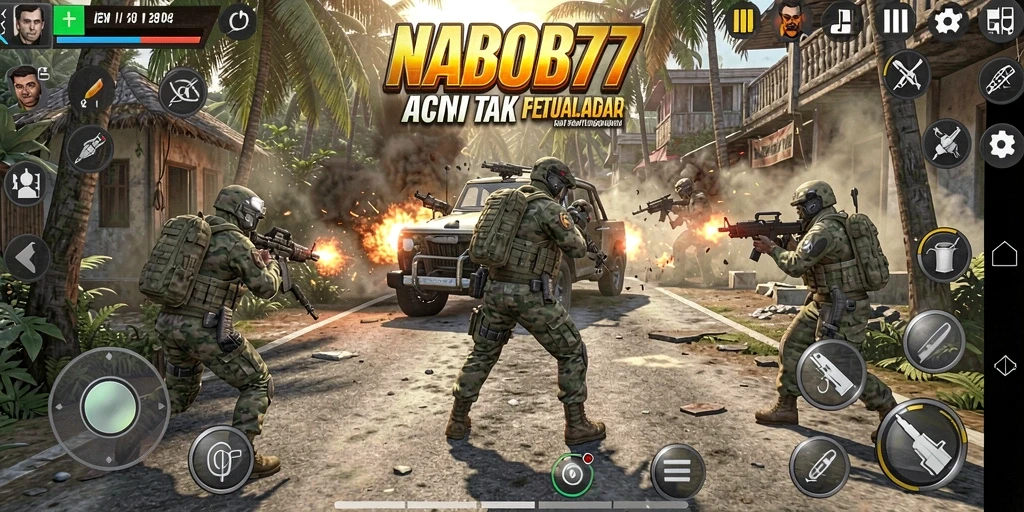 Tampilan aksi mendebarkan dalam NABOB77 dengan grafik menawan.