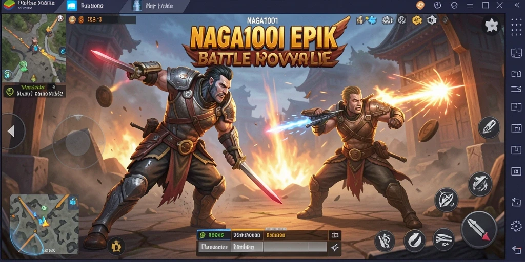 Tangkapan layar gameplay seru NAGA1001 di medan perang Battle Royale.