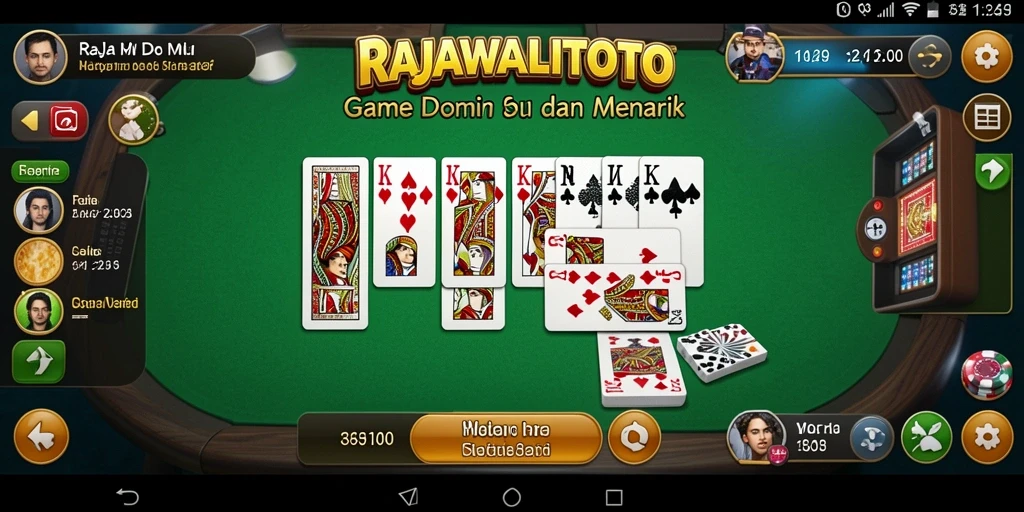 Screenshot gameplay RAJAWALITOTO yang menampilkan suasana seru permainan Domino.