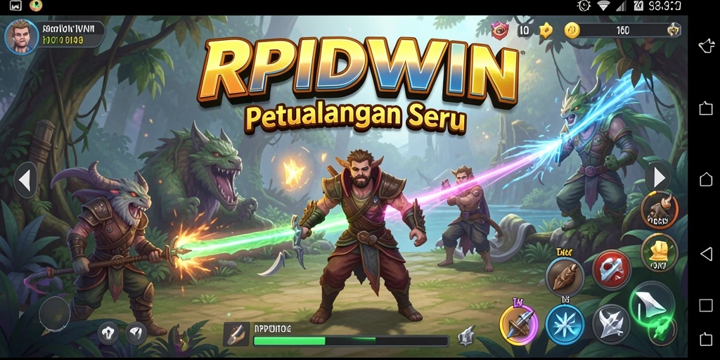 Tangkapan layar utama dari RPIDWIN menampilkan aksi petualangan yang mendebarkan.