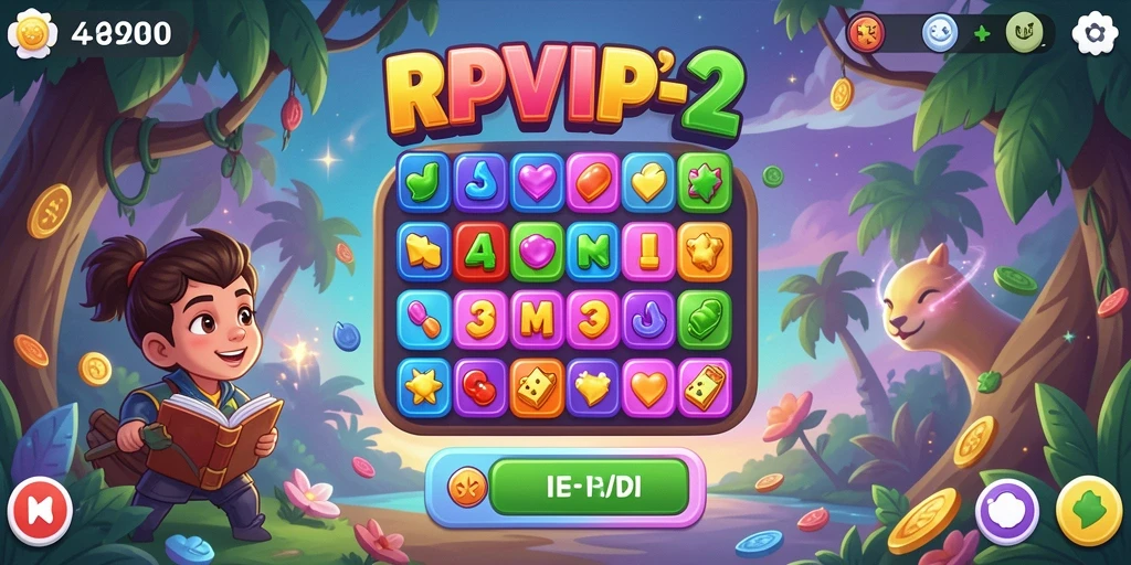 Tangkapan layar utama RPVIP2 menampilkan gameplay seru Match-3.