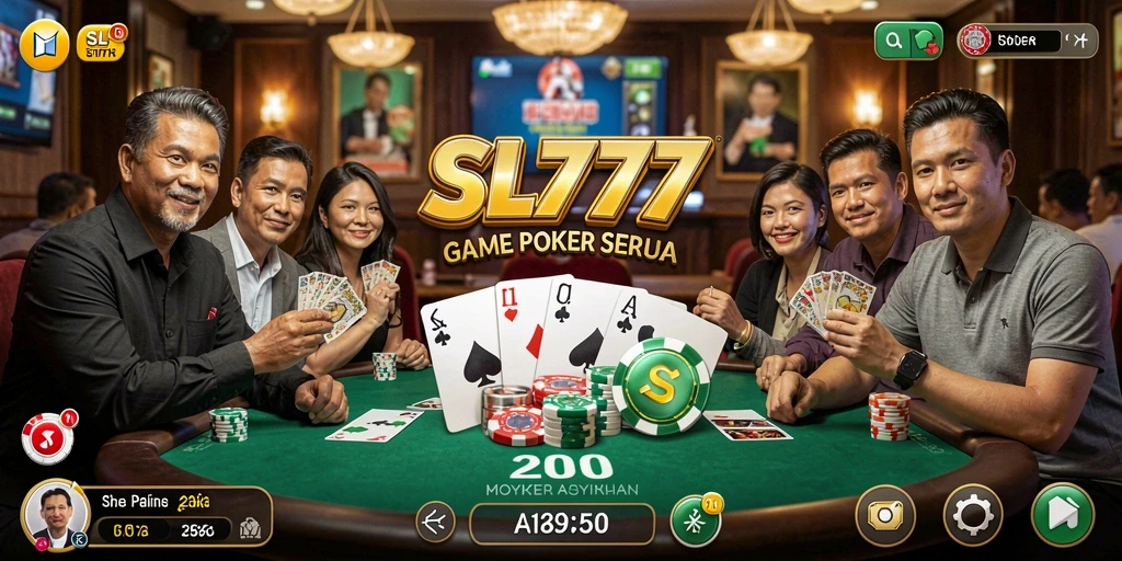 Tampilan gameplay menarik dan menegangkan di SL777 Poker.