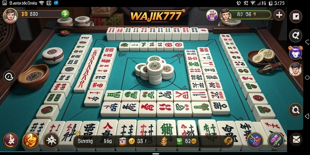 Tampilan gameplay Mahjong yang menarik dan intuitif di WAJIK777.